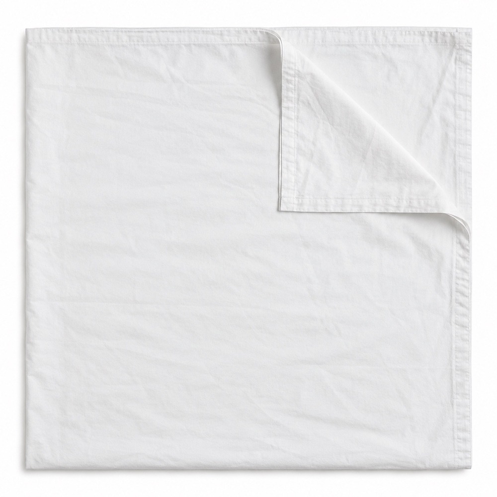 The Company Store Legends Hotel Full Size White Supima Cotton Percale Flat Sheet